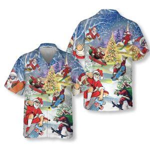 Christmas Hawaiian Shirt Christmas Come On Skateboard With Santa Hawaiian Shirt Xmas Hawaiian Shirts 1 tlgle8.jpg