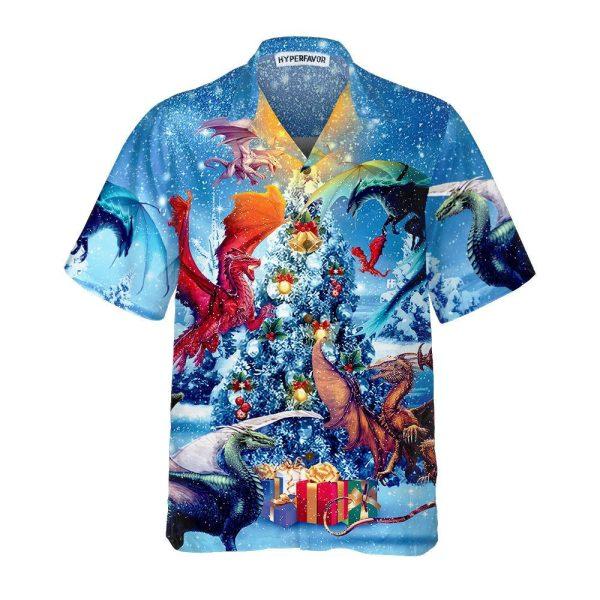 Christmas Hawaiian Shirt, Christmas Dragons Reunion Christmas Hawaiian Shirt, Xmas Hawaiian Shirts