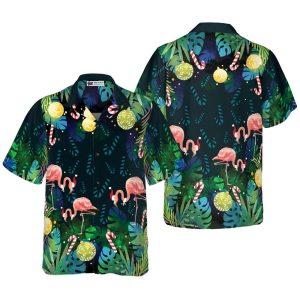 Christmas Hawaiian Shirt Christmas Flamingo Tropical Hawaiian Shirt Button Down Shirt Xmas Hawaiian Shirts 1 lozfuu.jpg