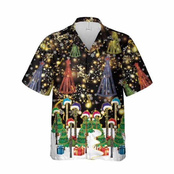 Christmas Hawaiian Shirt, Christmas Flute Set Hawaiian Shirt, Xmas Hawaiian Shirts