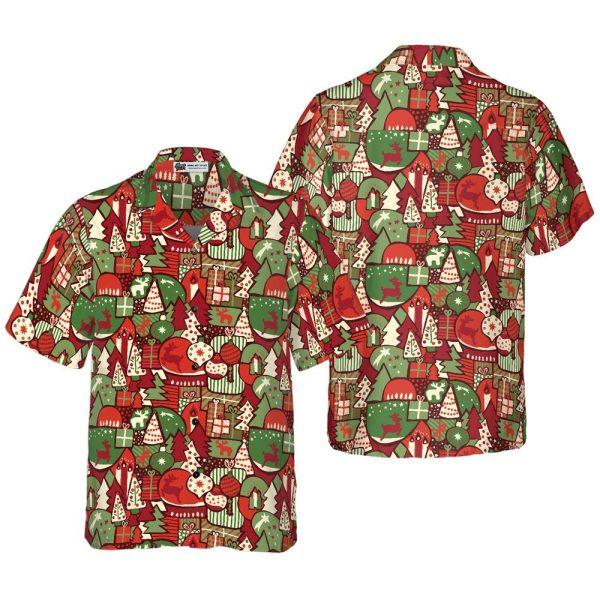 Christmas Hawaiian Shirt, Christmas Gift Pattern Hawaiian Shirts, Xmas Hawaiian Shirts