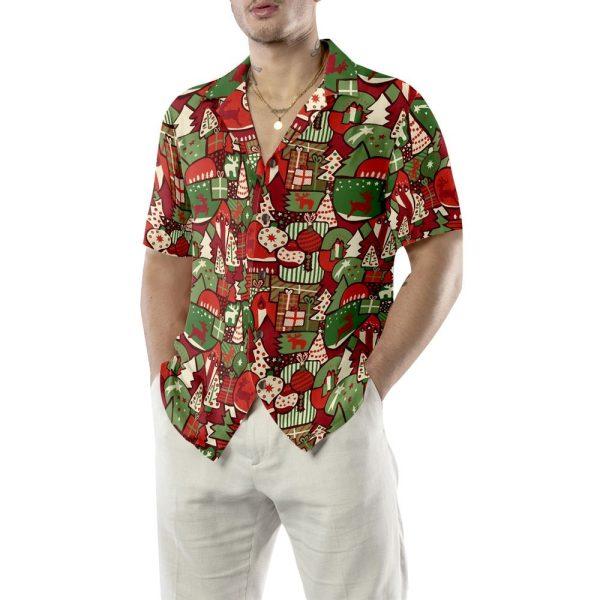 Christmas Hawaiian Shirt, Christmas Gift Pattern Hawaiian Shirts, Xmas Hawaiian Shirts