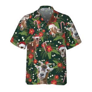 Christmas Hawaiian Shirt Christmas Goat With Poinsettia Flower Hawaiian Shirt Xmas Hawaiian Shirts 3 awngqr.jpg