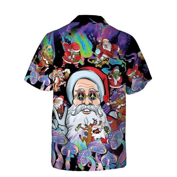 Christmas Hawaiian Shirt, Christmas Hippie Santa Claus Hawaiian Shirt, Xmas Hawaiian Shirts