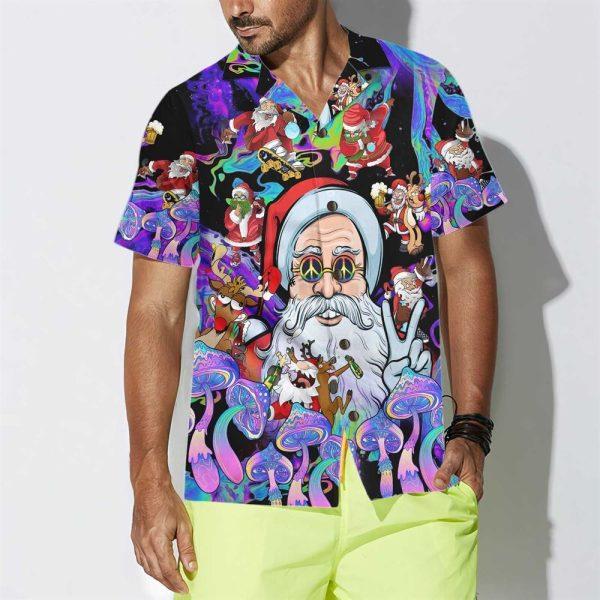 Christmas Hawaiian Shirt, Christmas Hippie Santa Claus Hawaiian Shirt, Xmas Hawaiian Shirts