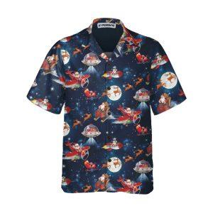 Christmas Hawaiian Shirt Christmas In Space Christmas Hawaiian Shirt With Santa Claus And Reindeer Pattern Xmas Hawaiian Shirts 3 lc0zos.jpg