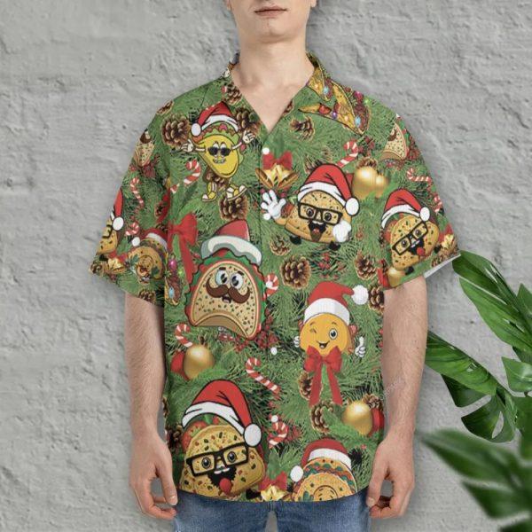 Christmas Hawaiian Shirt, Christmas Taco Hawaiian Shirt For Men Women, Xmas Hawaiian Shirts