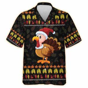 Christmas Hawaiian Shirt, Christmas Turkey Thanksgiving Aloha…