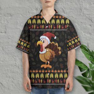 Christmas Hawaiian Shirt Christmas Turkey Thanksgiving Aloha Button Down Hawaiian Shirt Xmas Hawaiian Shirts 3 tuq616.jpg