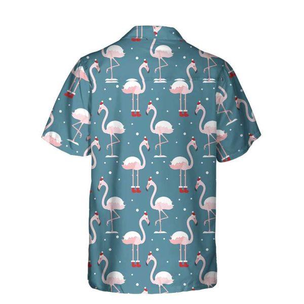 Christmas Hawaiian Shirt, Flamingo On Christmas Holiday Hawaiian Shirt, Xmas Hawaiian Shirts