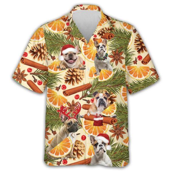 Christmas Hawaiian Shirt, French Bulldog Christmas Hawaiian Shirts, Xmas Hawaiian Shirts