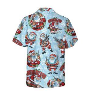 Christmas Hawaiian Shirt Funny Santa Claus With Machine Gun Christmas Hawaiian Shirt Xmas Hawaiian Shirts 2 fljxwz.jpg