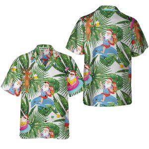 Christmas Hawaiian Shirt, Funny Tropical Christmas Hawaiian Shirt, Xmas Hawaiian Shirts