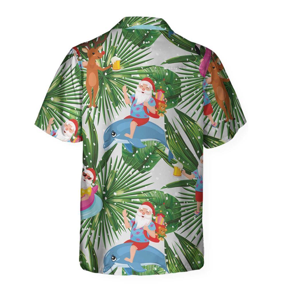 Christmas Hawaiian Shirt, Funny Tropical Christmas Hawaiian Shirt, Xmas Hawaiian Shirts