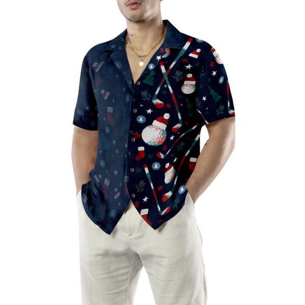 Christmas Hawaiian Shirt, Hyperfavor Christmas Golf Pattern Hawaiian Shirt, Xmas Hawaiian Shirts