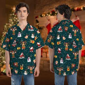 Christmas Hawaiian Shirt Lovely Reindeer Christmas Icon Unisex Hawaiian Shirt Xmas Hawaiian Shirts 3 zowsee.jpg