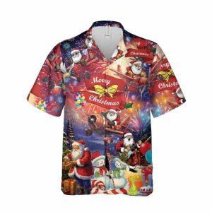 Christmas Hawaiian Shirt, Merry Christmas Hawaiian Shirt,…