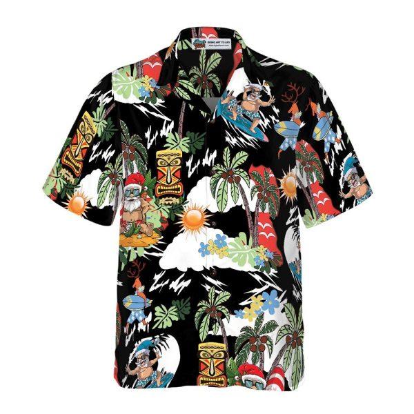 Christmas Hawaiian Shirt, Merry Christmas Santa Claus Hawaii Shirt, Xmas Hawaiian Shirts