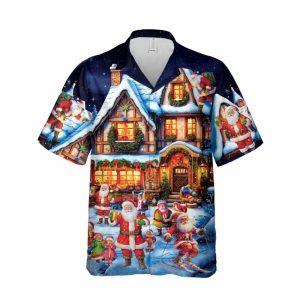 Christmas Hawaiian Shirt Santa Clause House Unisex Hawaiian Shirt Xmas Hawaiian Shirts 1 udhht1.jpg