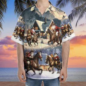 Christmas Hawaiian Shirt Santa Cowboy Hawaiian Shirts Horse Racing Summer Beach Shirts Xmas Hawaiian Shirts 3 z1zhgq.jpg