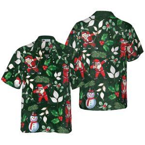 Christmas Hawaiian Shirt, Santa Playing Golf Pattern Hawaiian Shirt, Xmas Hawaiian Shirts
