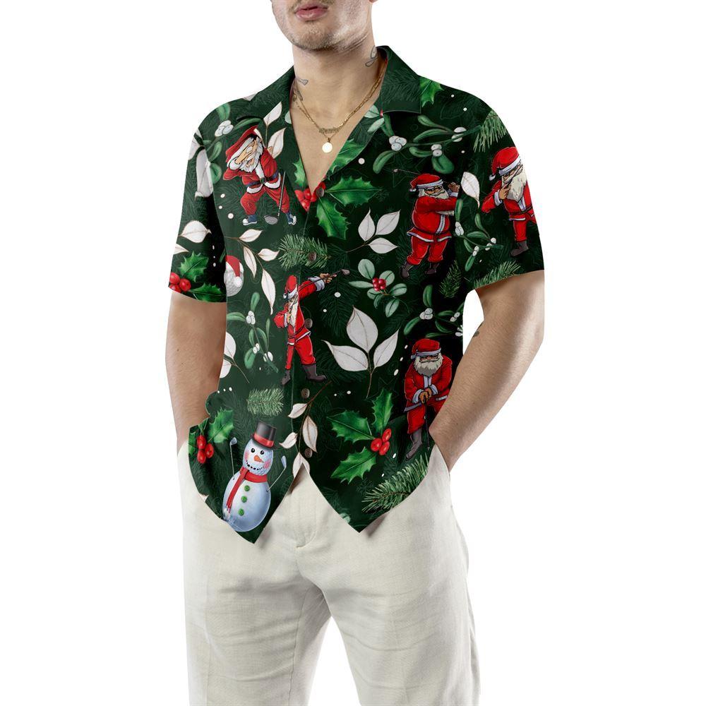 Christmas Hawaiian Shirt, Santa Playing Golf Pattern Hawaiian Shirt, Xmas Hawaiian Shirts Christmas Hawaiian Shirt, Santa Playing Golf Pattern Hawaiian Shirt, Xmas Hawaiian Shirts