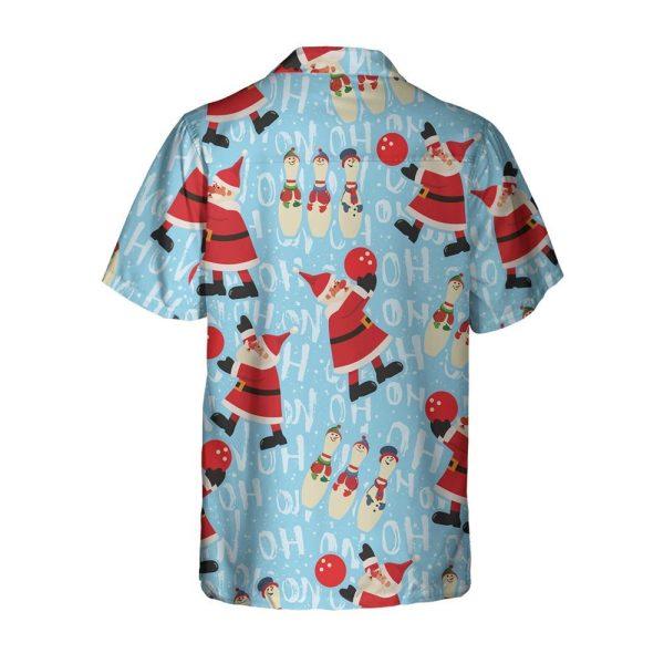Christmas Hawaiian Shirt, Santa With Bowling Ball Christmas Hawaiian Shirt, Xmas Hawaiian Shirts
