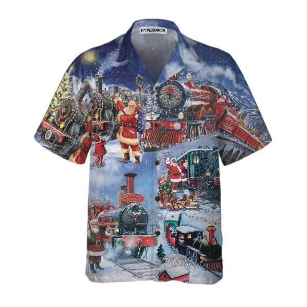 Christmas Hawaiian Shirt, Train To Christmas Hawaiian Shirt, Xmas Hawaiian Shirts