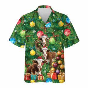Christmas Hawaiian Shirt Wreath Shorthorn Cow Christmas Hawaiian Shirts Xmas Hawaiian Shirts 1 z4picr.jpg