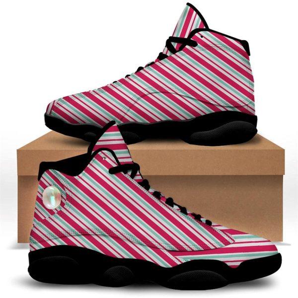 Christmas JD13 Shoes, Christmas Shoes, Candy Cane Striped Christmas Print Jd13 Shoes, Christmas Shoes 2023