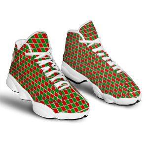 Christmas JD13 Shoes, Christmas Shoes, Checkered Merry Christmas Print Pattern Jd13 Shoes, Christmas Shoes 2023