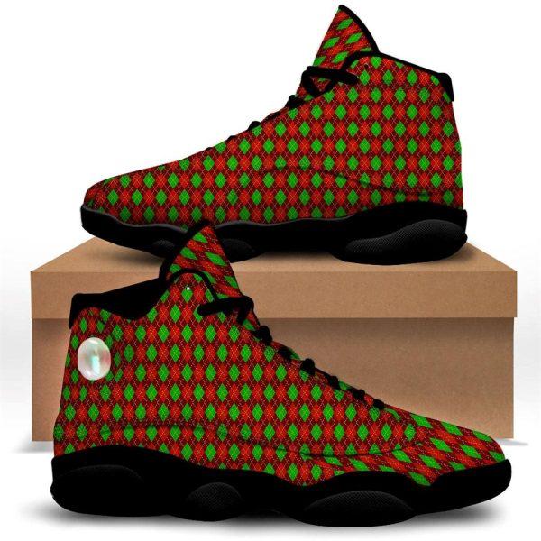 Christmas JD13 Shoes, Christmas Shoes, Christmas Argyle Red And Green Print Jd13 Shoes, Christmas Shoes 2023