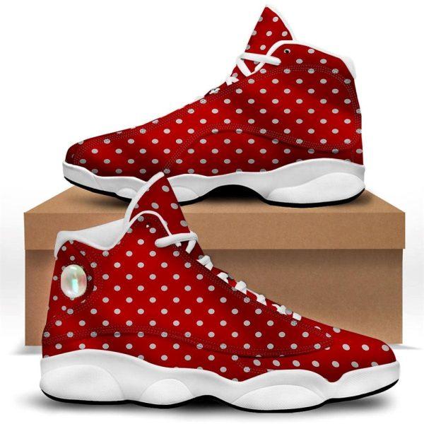 Christmas JD13 Shoes, Christmas Shoes, Christmas Dots And Red Print Jd13 Shoes, Christmas Shoes 2023