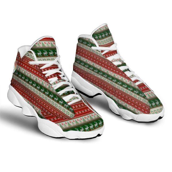 Christmas JD13 Shoes, Christmas Shoes, Knitted Merry Christmas Print Pattern Jd13 Shoes, Christmas Shoes 2023