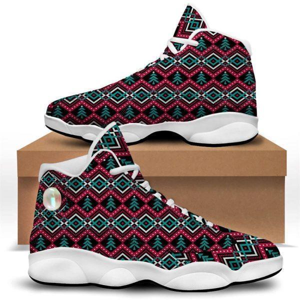 Christmas JD13 Shoes, Christmas Shoes, Merry Christmas Zigzag Print Pattern Jd13 Shoes, Christmas Shoes 2023