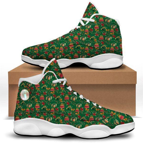 Christmas JD13 Shoes, Christmas Shoes, Poinsettia Cute Christmas Print Pattern Jd13 Shoes, Christmas Shoes 2023