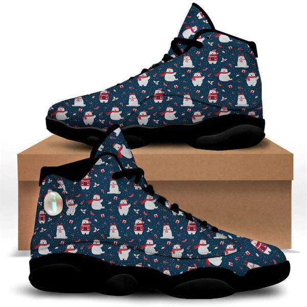 Christmas JD13 Shoes, Christmas Shoes, Polar Bear Christmas Print Pattern Jd13 Shoes, Christmas Shoes 2023