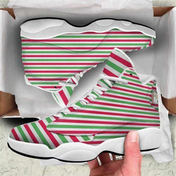 Christmas JD13 Shoes, Christmas Shoes, Striped Merry Christmas Print Pattern Jd13 Shoes, Christmas Shoes 2023