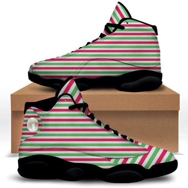 Christmas JD13 Shoes, Christmas Shoes, Striped Merry Christmas Print Pattern Jd13 Shoes, Christmas Shoes 2023