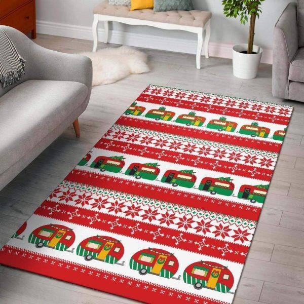 Christmas Rugs, Christmas Area Rugs, Camper Camping Ugly Christmas Design Limited Edition Rug, Christmas Floor Mats