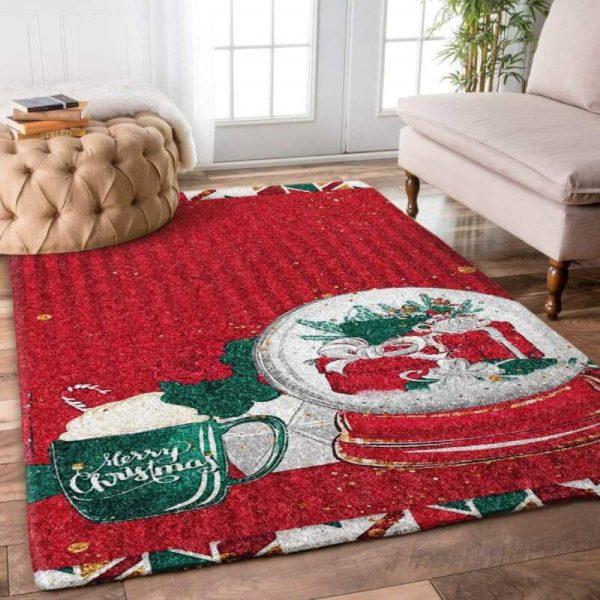 Christmas Rugs, Christmas Area Rugs, Charming Chimney Corner With Christmas Limited Edition Rug, Christmas Floor Mats
