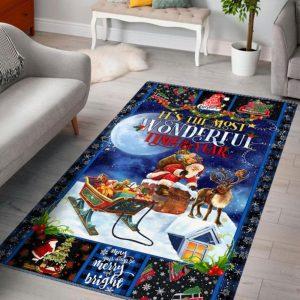 Christmas Rugs, Christmas Area Rugs, Christmas Rug It’s The Most Wonderful Time Of The Year, Christmas Floor Mats