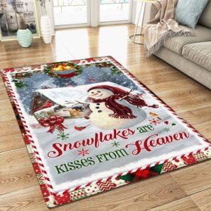 Christmas Rugs, Christmas Area Rugs, Christmas Rug Snowflakes Are Kisses From Heaven , Christmas Floor Mats
