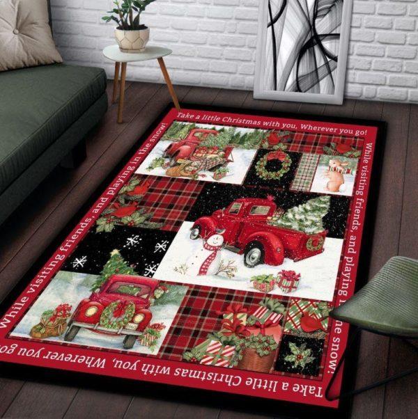 Christmas Rugs, Christmas Area Rugs, Christmas With You Rectangle Limited Edition Rug, Christmas Floor Mats