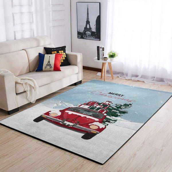 Christmas Rugs, Christmas Area Rugs, Merry Christmas Car Area Limited Edition Rug, Christmas Floor Mats