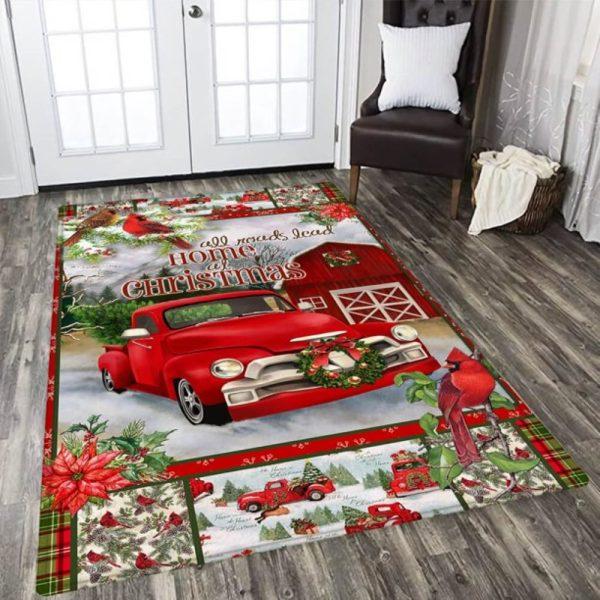 Christmas Rugs, Christmas Area Rugs, Red Truck Christmas Rug All Roas Lead Home, Christmas Floor Mats