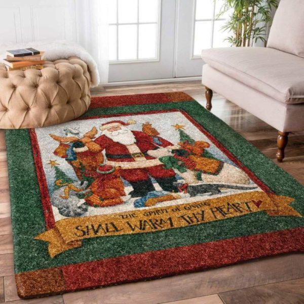 Christmas Rugs, Christmas Area Rugs, Ruby Red Rejoice With Christmas Limited Edition Rug, Christmas Floor Mats