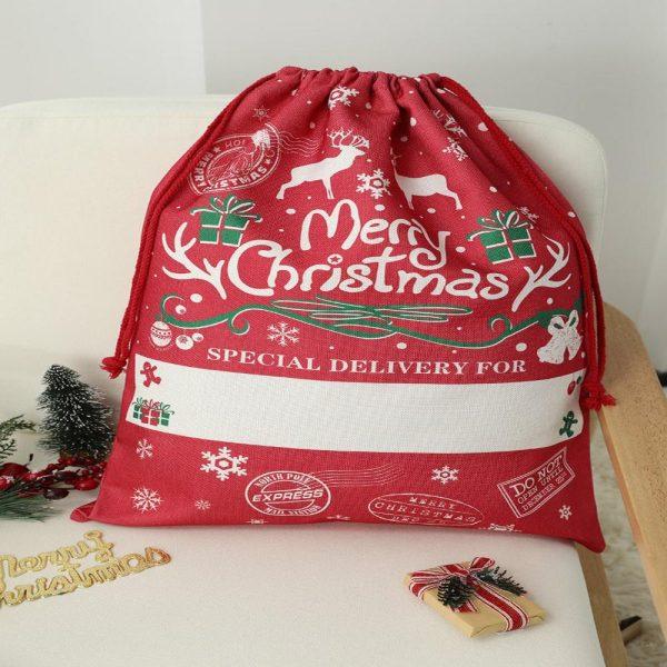 Christmas Sack, Christmas Drawstring Large Gift Bag, Xmas Santa Sacks, Christmas Tree Bags, Christmas Bag Gift