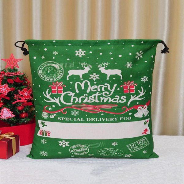 Christmas Sack, Dark Green Special Delivery For Merry Christmas Gift Bag, Xmas Santa Sacks, Christmas Tree Bags, Christmas Bag Gift