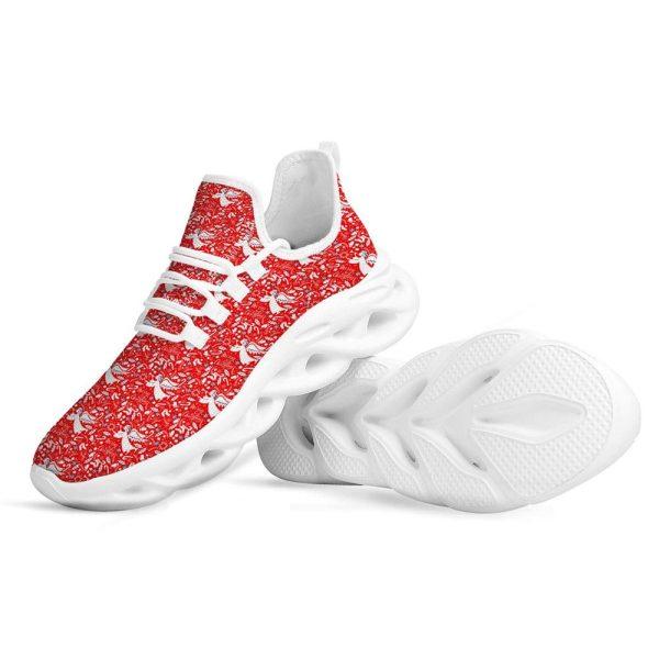 Christmas Shoes, Christmas Running Shoes, Christmas Angel Print Pattern White Max Soul Shoes, Christmas Shoes 2023